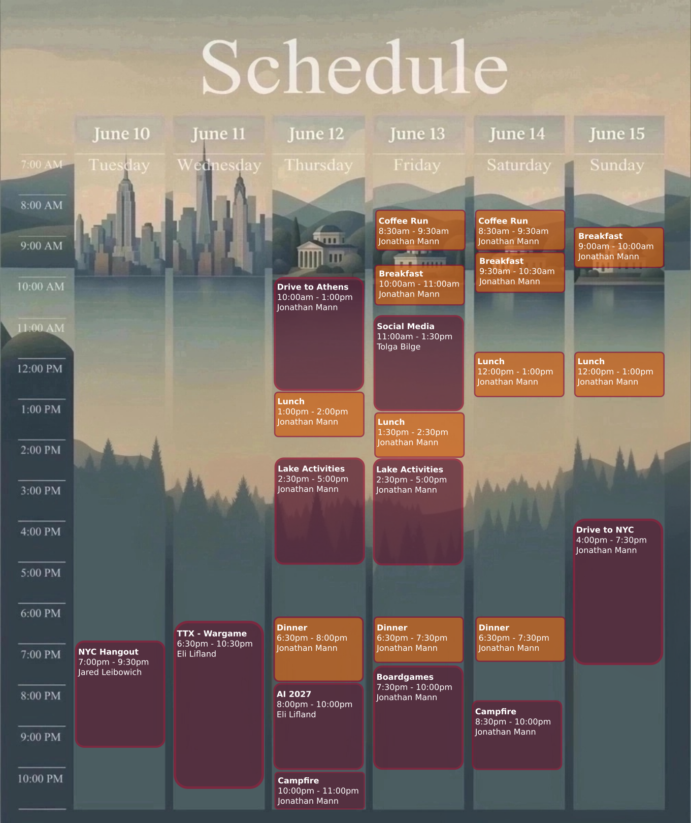 Event Schedule